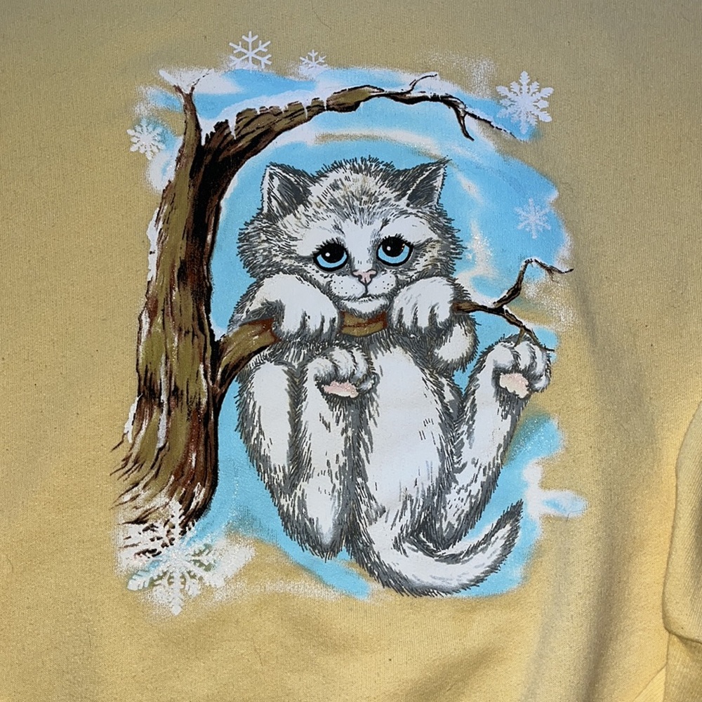 Vintage Basic Editions Cat Sweatshirt - image 4
